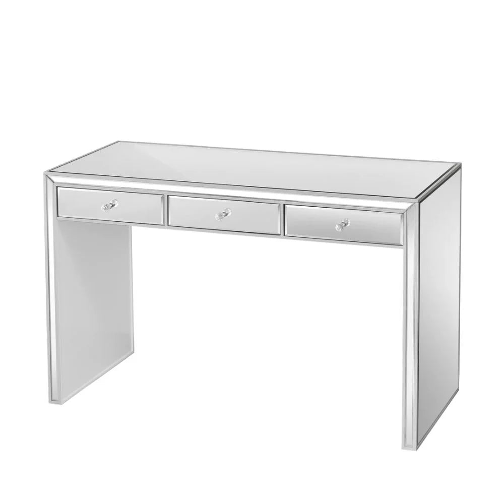 Top Vanity Impressions 3 for (Silver) Table Leah Premium Home Out Mirrored Storage , Table Pull Dressing Drawers Vanity