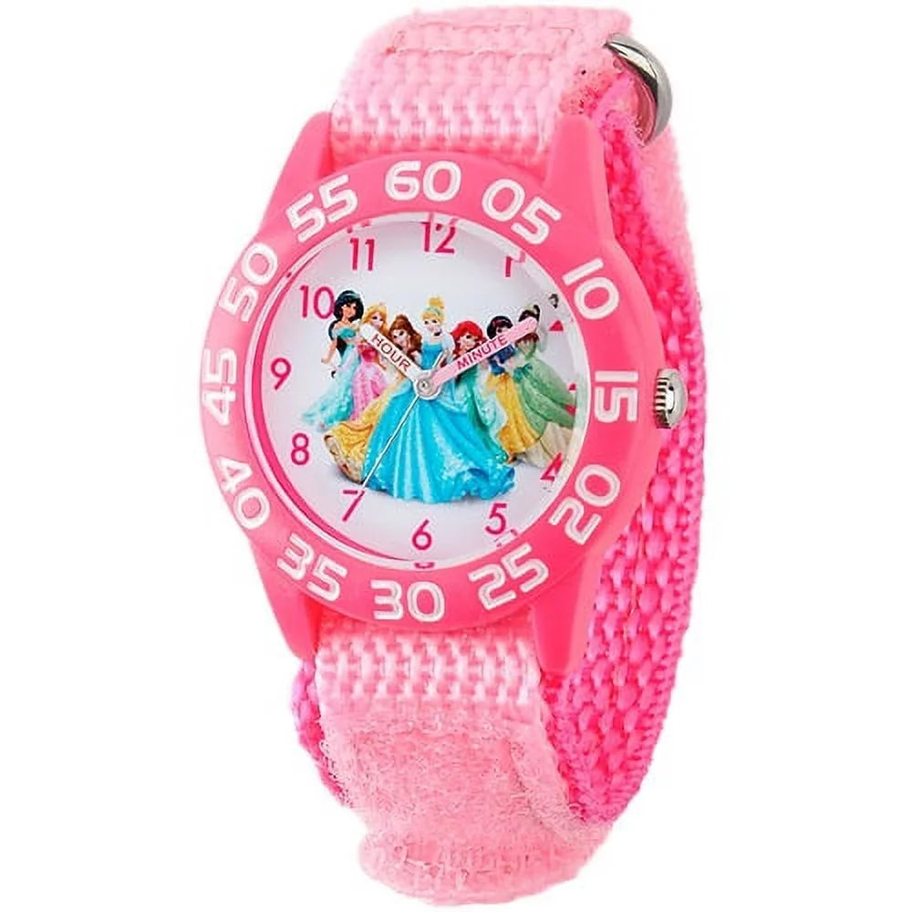 Acrylic Princess Girls Pink Time Disney Teacher Strap Watch