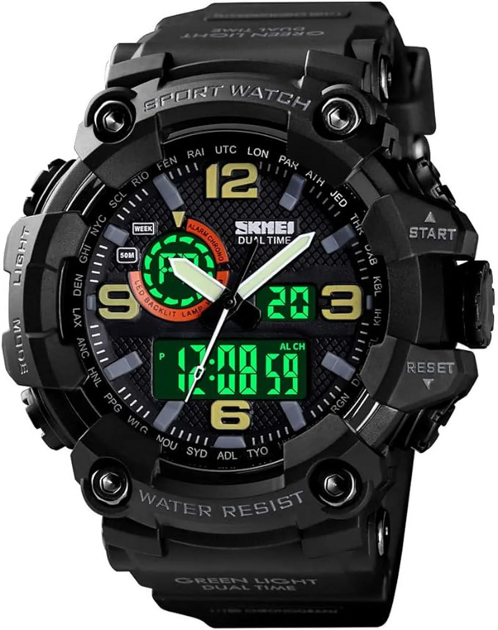 Alarm Watch Watches Digital LED Function S-Shock Multi Gosasa Sports Military Waterproof Men's Watches