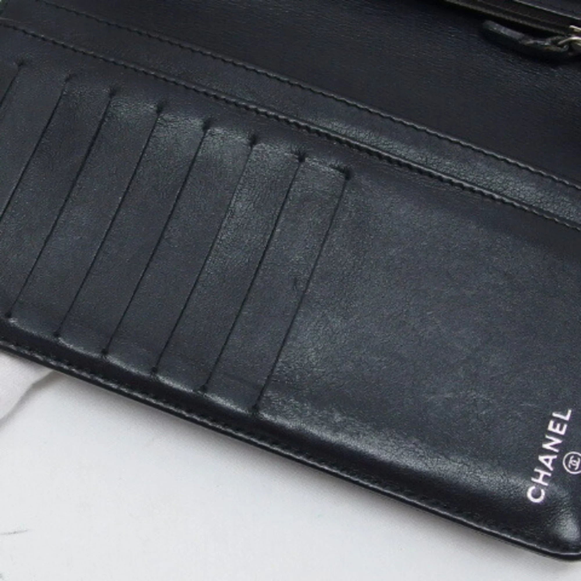 palette camellia makeup (Fair) blue wallet long Pre-Owned bi-fold