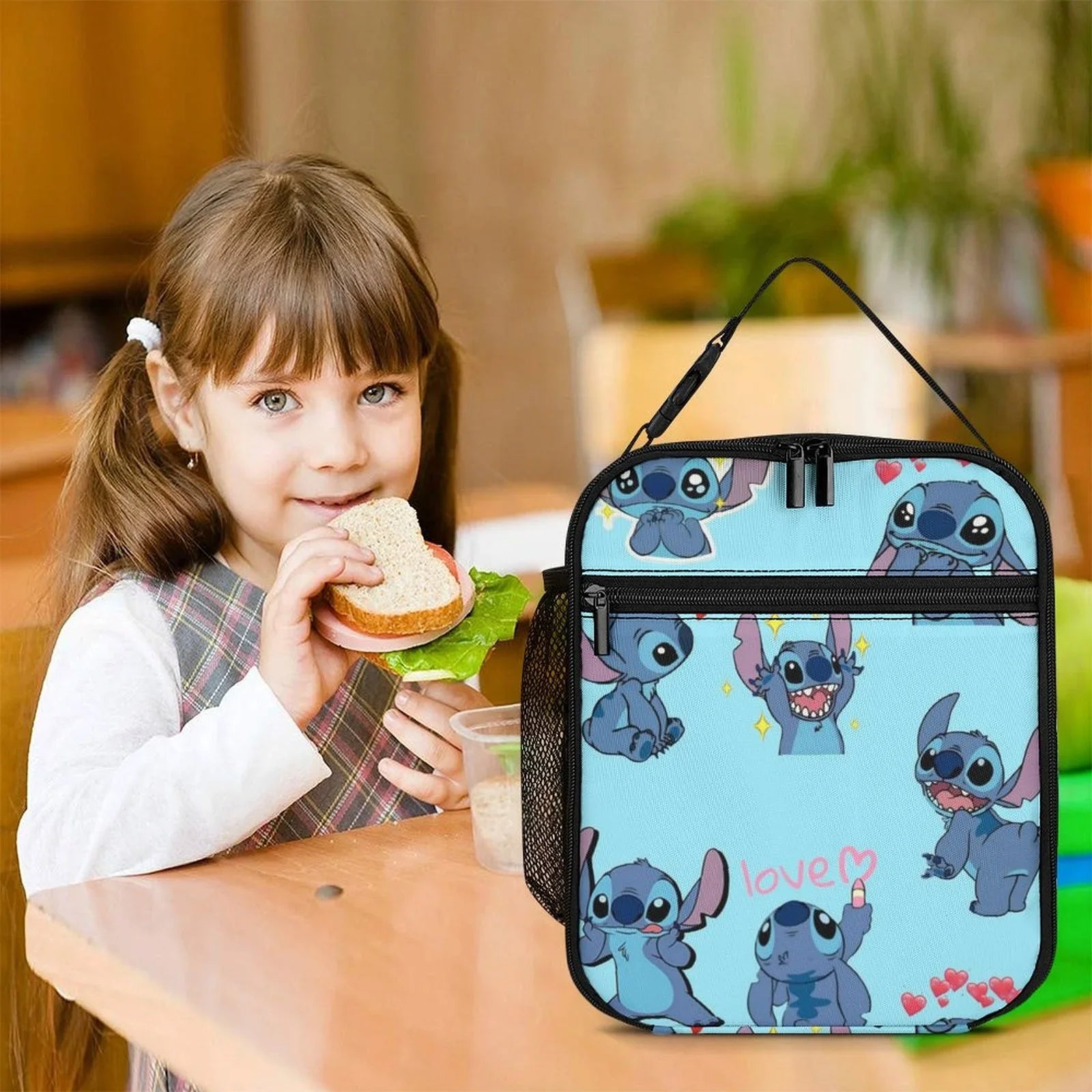 Stitch Pattern Adult Insulated Lunch Cooler Boys Handbag Kids Girls Office Bag Portable Tote Bag Lilo Bento For Thermal School