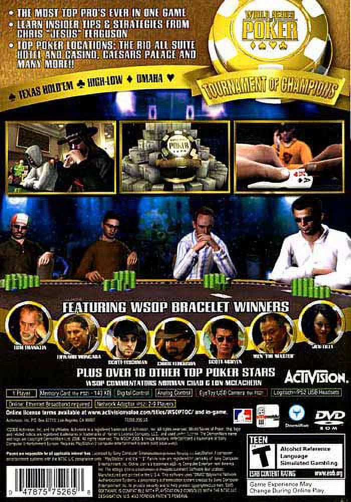 Poker: Tournament Series World Champions PS2 of