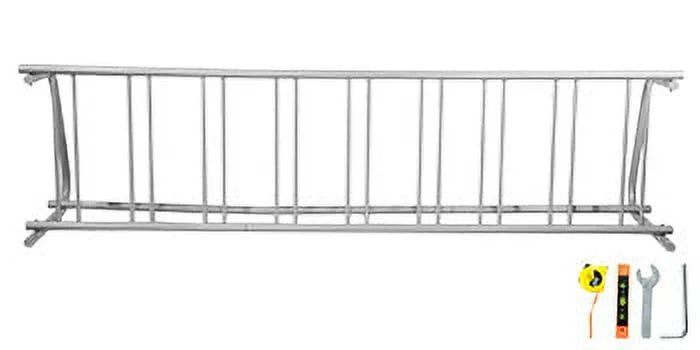 for Storage Stand Holders 9 Bike Rack, Floor Rack, 111" Length Single-Side Yards BENTISM All-Steel Grid Garages Bike Streets
