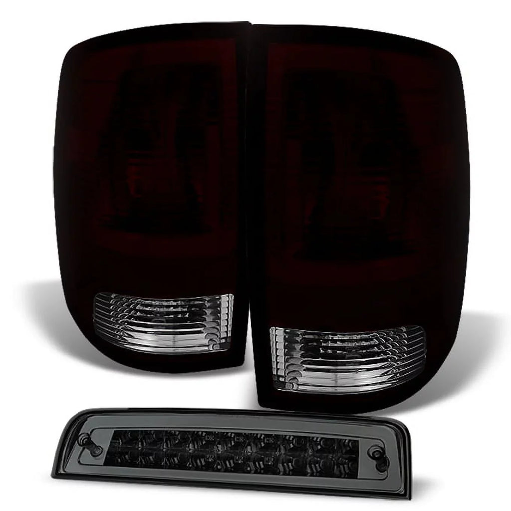 | 3Rd 2009-2018 Ram LED 10-18 2500 + Taillights 3500 For Smoked Dodge - Smoke Lamp Brake Red 1500 Ram AKKON