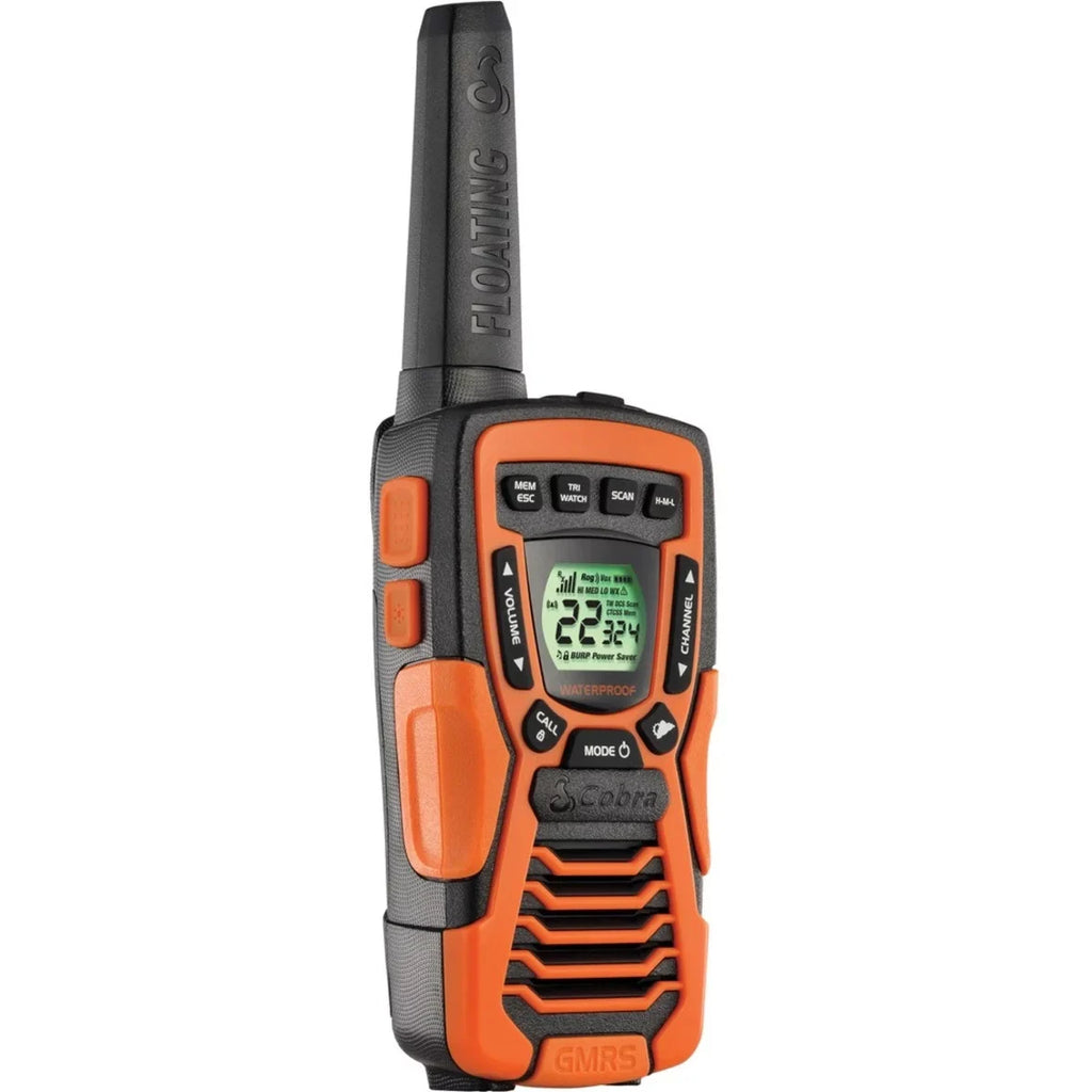 COBRA ) Two up Way climate Pack NOAA Floating Waterproof, Radio Rechargeable, 37-Mile to ( Alert FLT with Long VOX & Walkie ACXT1035R Talkies- 2 Range