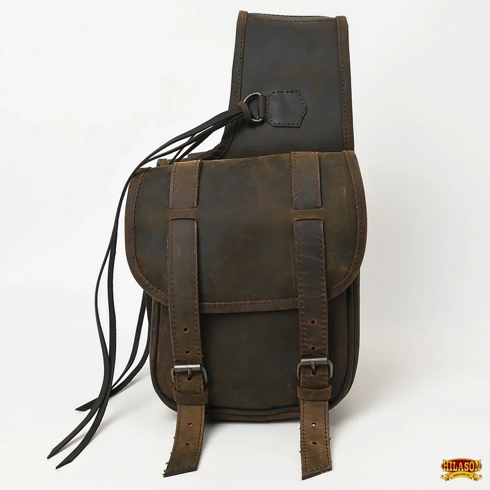 Leather Dark Soft 19HS Hilason Bag Saddle Brown Horse