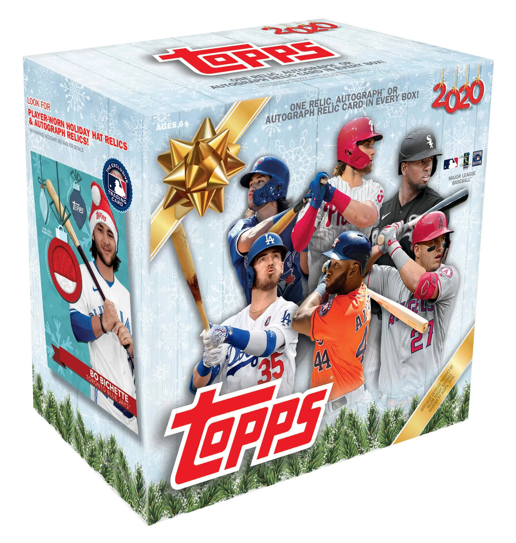 autograph/relic Trading parallel MLB Holiday Mega autograph, | Topps Cards Metallic 1 Box- 5 cards Holiday relic, 2020 Baseball or card