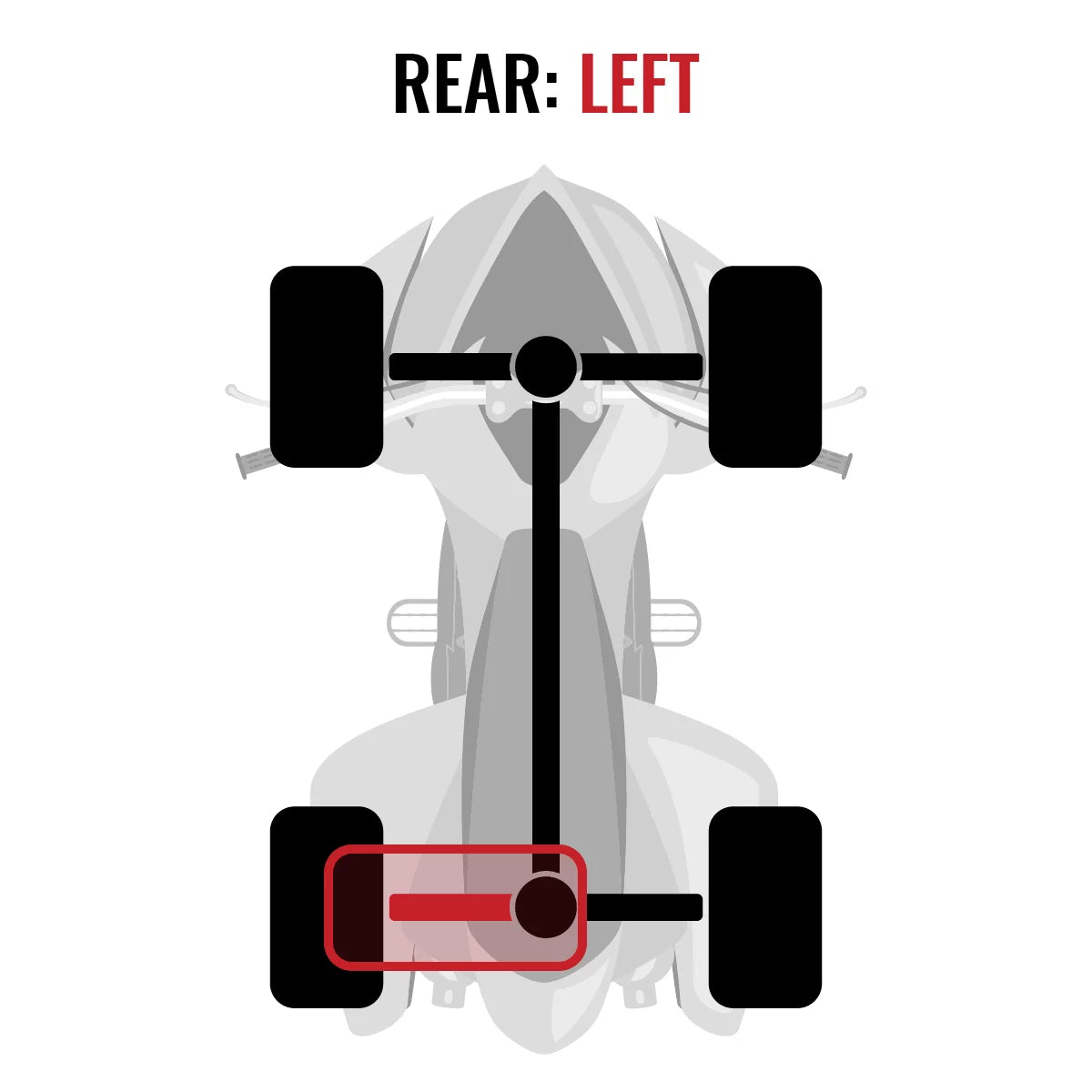 '- EFI Left Sixity 650 XT 2015 Can-Am 4X4 compatible Outlander Axle Rear with