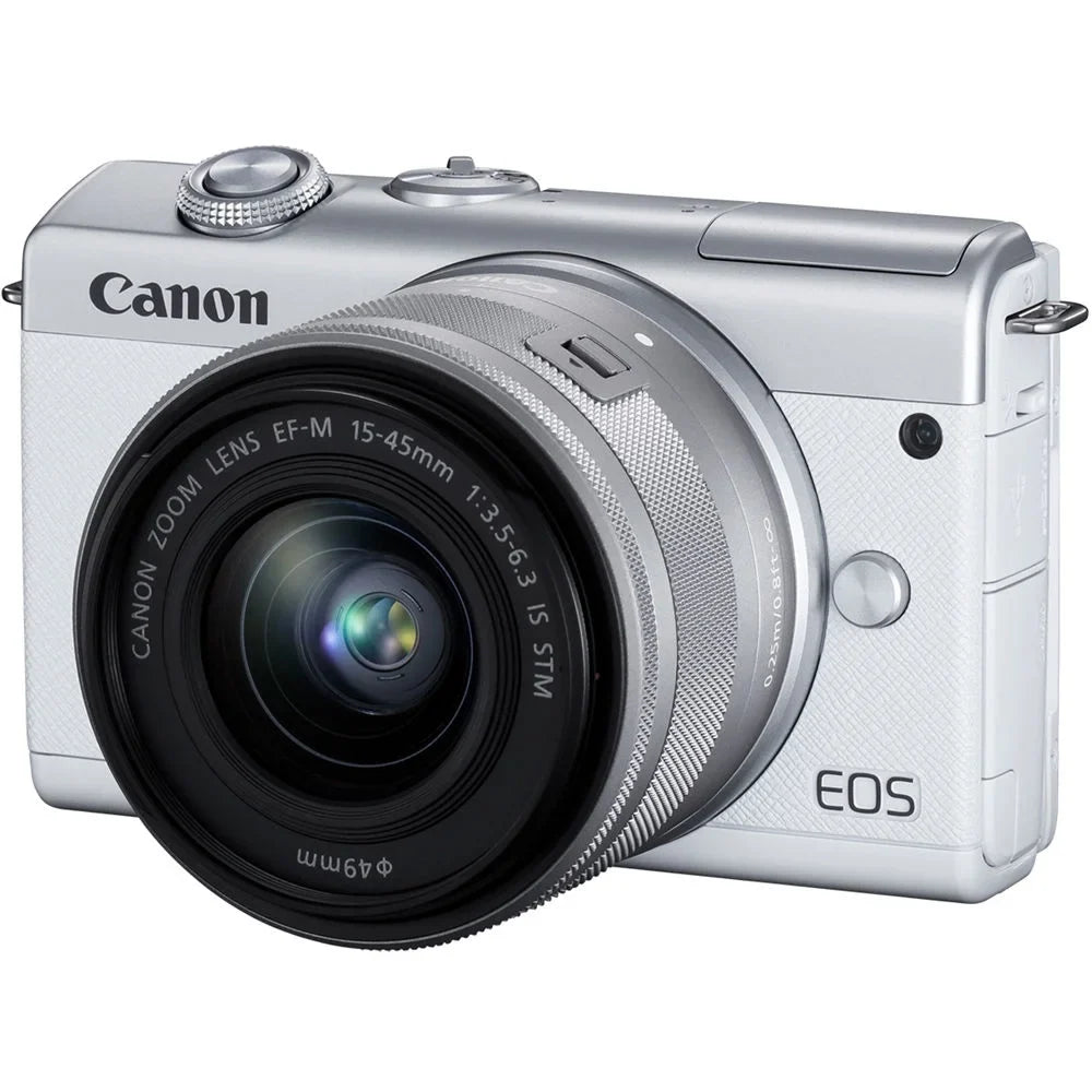 15-45mm (White) with Camera 3700C009 EOS M200 Mirrorless Canon Digital Lens