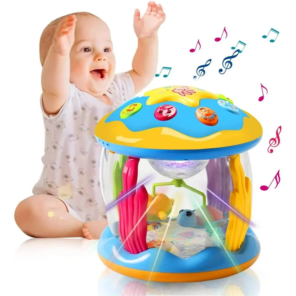 Toys For 6-12 Toys Toys,Ocean Up Baby for Months,4 1 Musical Rotating in Infant LAYADO Educational Projector Toddlers Learning Light
