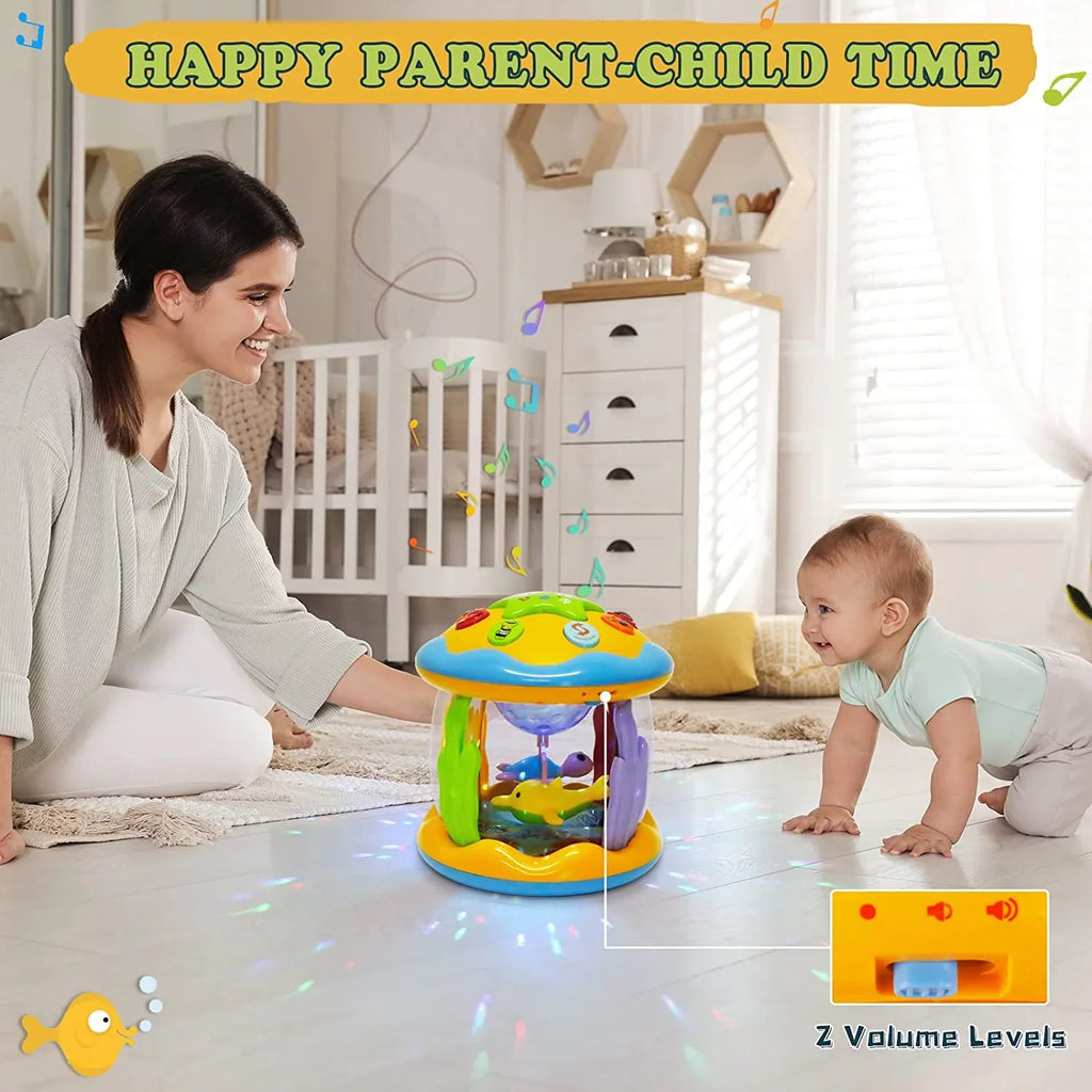 Toys For 6-12 Toys Toys,Ocean Up Baby for Months,4 1 Musical Rotating in Infant LAYADO Educational Projector Toddlers Learning Light