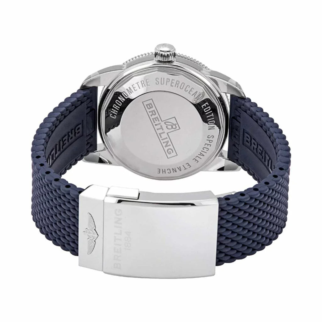 Rubber II mm Watch Superocean Blue Breitling 42 Dial Blue Chronometer Men's Heritage AB2010161C1S1 -