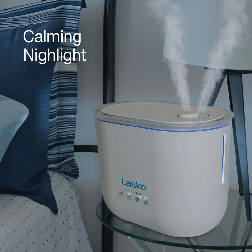 Humidifier Ultrasonic 370 Timer, Mist ft., with Sq. UH250 0.92 Gallon, 18-Hour Lasko Cool