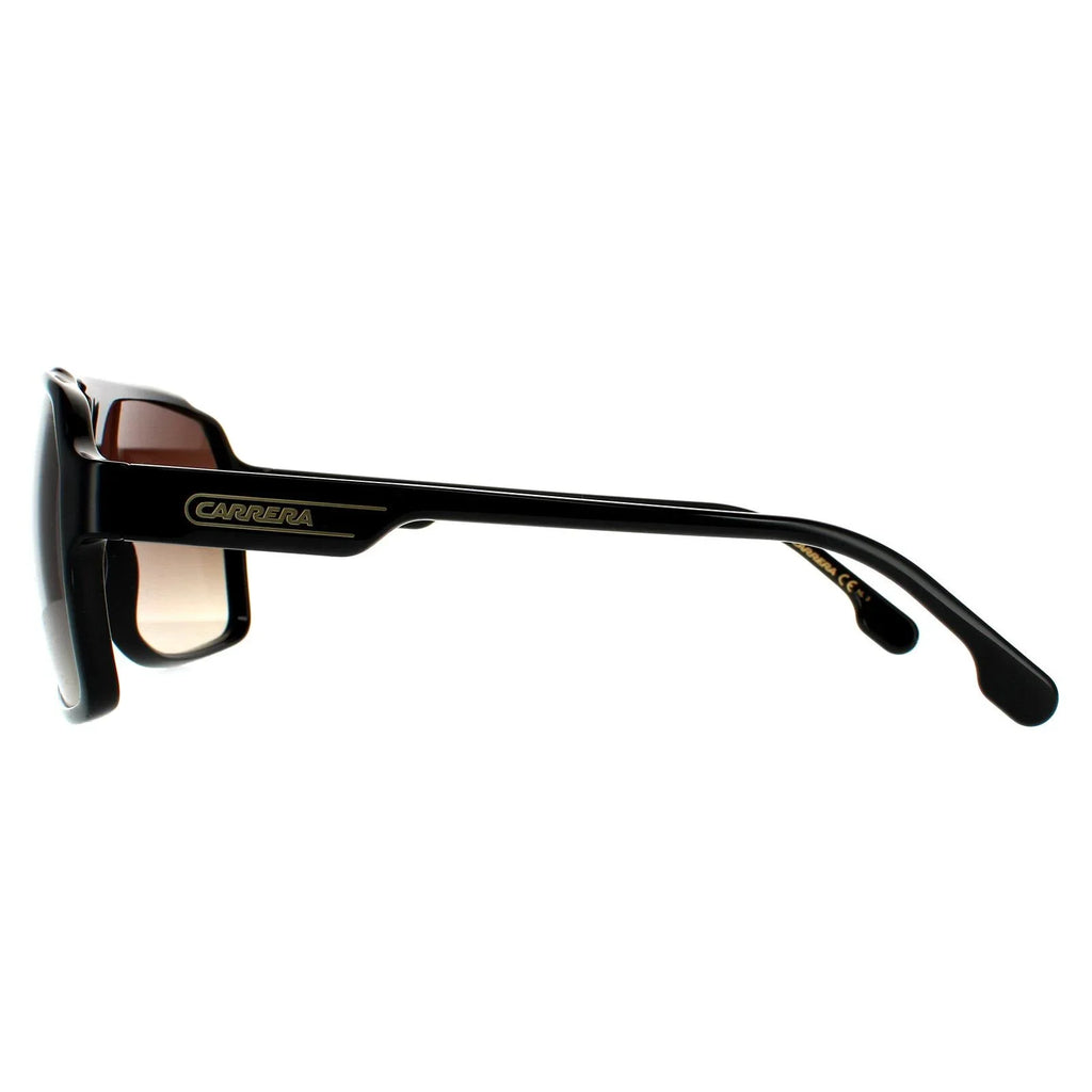 1030/S Sunglasses, Carrera 62mm, Black/Gray Rectangular Shaded, 11mm Men's