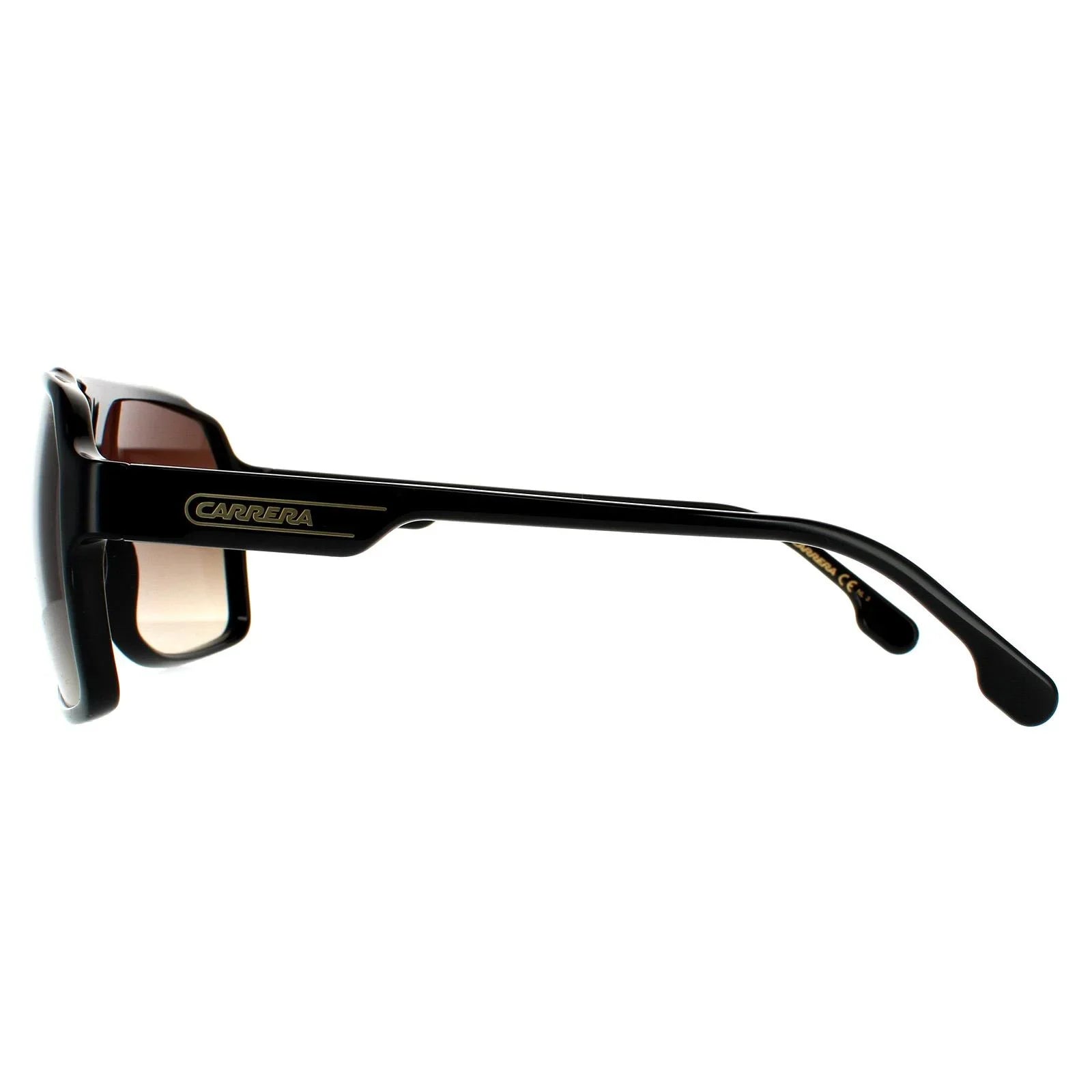 1030/S Sunglasses, Carrera 62mm, Black/Gray Rectangular Shaded, 11mm Men's