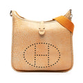 Crossbody Authenticated Bag Hermès Orange Unisex Leather Pre-Owned I Dalmatian Buffalo PM Evelyne (Good) Calf