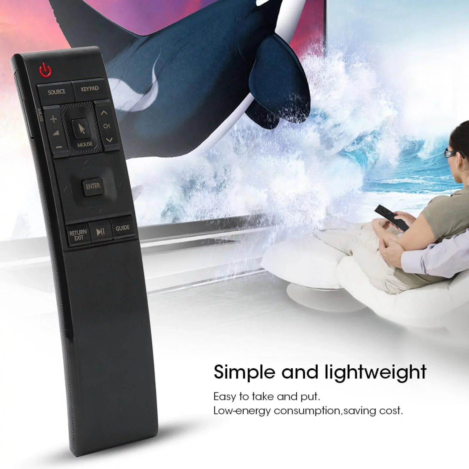 for Emoshayoga Replacement HUB Television TV Accessories , Smart Control Control BN59-01220D for Remote Remote BN59-01220A