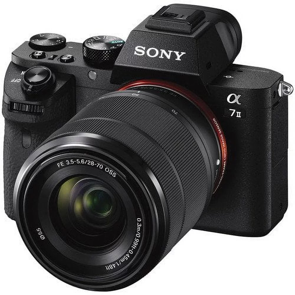 FE Memory 64GB LED Mic, Bag, Additional Card, II , ILCE7M2K/B f/3.5-5.6 with Plus Camera Soft Bag, Mirrorless Battery, Essential Sling Rode Lens Light, Accessories a7 28-70mm With Alpha OSS