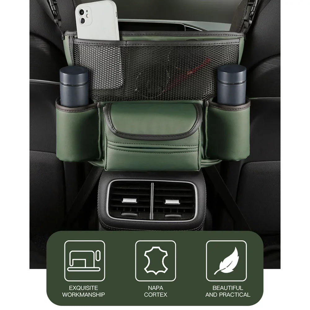 Leather Dazzduo Seat Center Leather Leather Console Storage Seat Console Car Center Car Barrier Console Center bag,Seat Car