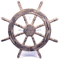 Wall White) Decor Nagina International Inches, Rustic (24 Pine Ship Wheel | Beautiful Decor Nautical Antique Exclusive Wall Handcrafted Junky Maritime