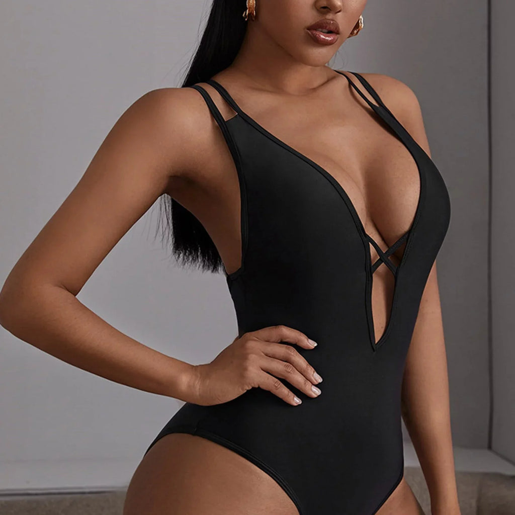One Piece Padded Swimming Swimsuit Women's Bathing Bikini Suit Suit Beachwear Swimwear Women Gallus Monokini