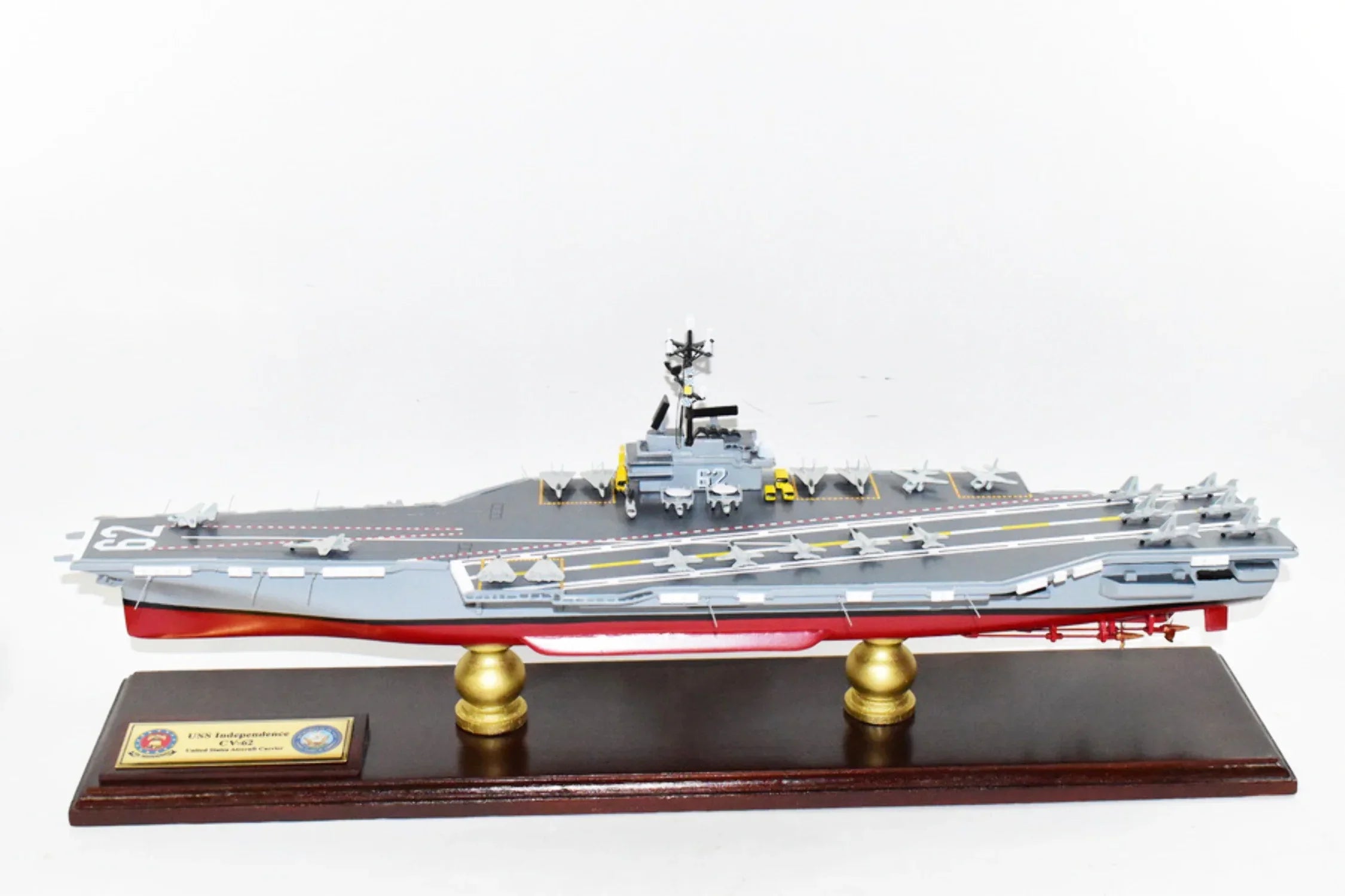 USS Carrier Aircraft Class Model,Mahogany,Forrestal Independence CV-62 Model,Navy,Scale