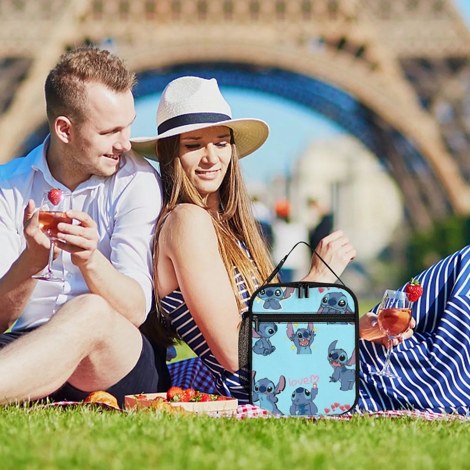Stitch Pattern Adult Insulated Lunch Cooler Boys Handbag Kids Girls Office Bag Portable Tote Bag Lilo Bento For Thermal School