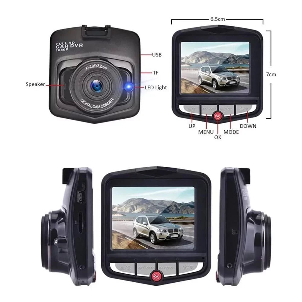 Recorder, Dashcam Car Camera Loop Mini Cam WDR Screen Night Dashboard Dashcam 1080P Car Driving Dash 2.4" Camera Front Recording, Vision