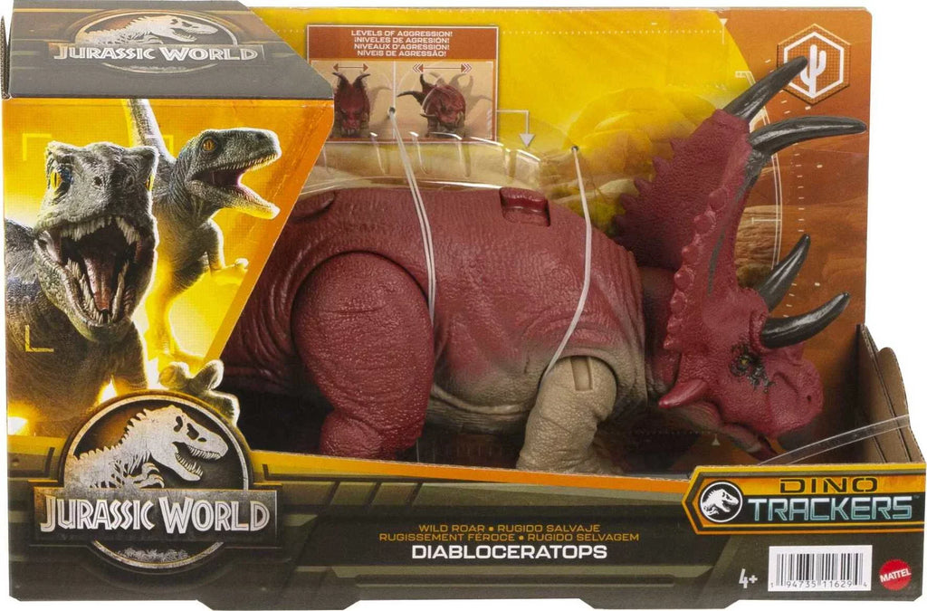 Action Jurassic Diabloceratops Wild & Dominion Roar Toy, Figure World Dinosaur Motion Sound