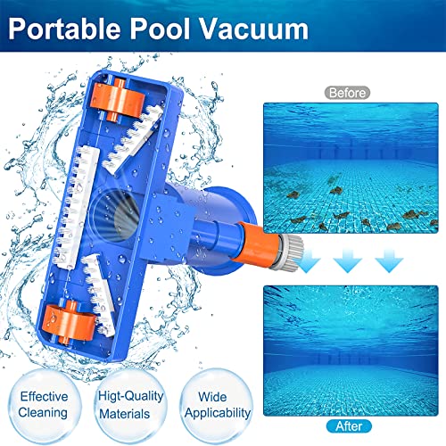 Skimmer Portable for Cleaner with Cleaner Pool Spa Hot Kit, Pond Fountains Cleaner Swimming Poles 60" Vacuum Net, Vacuum 4 Pool Pool Pool Ground Pool Tub Section Upgraded Handheld of Jet Above