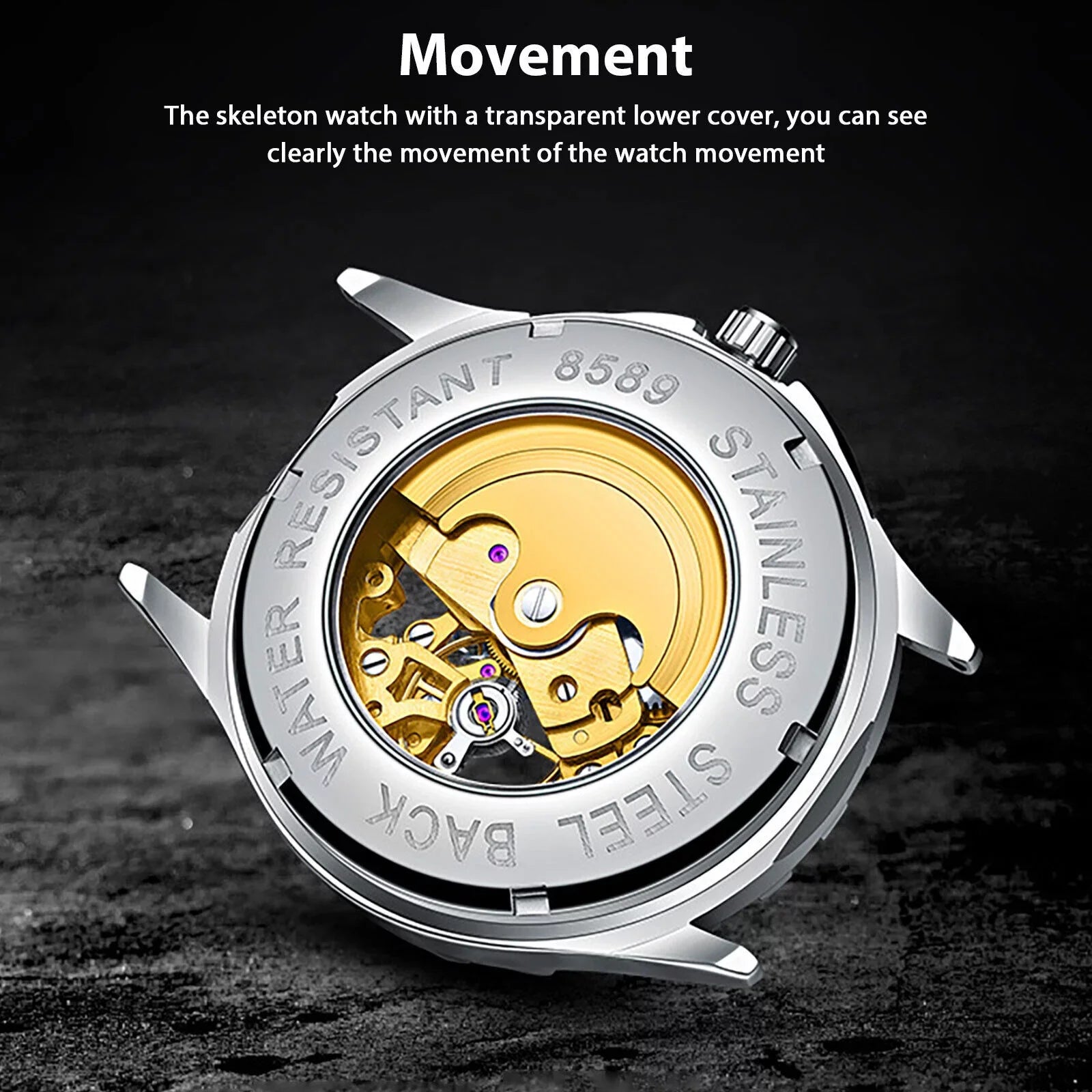 Mechanical Steel Wrist Men Watch Automatic Business Stainless Waterproof Luxury