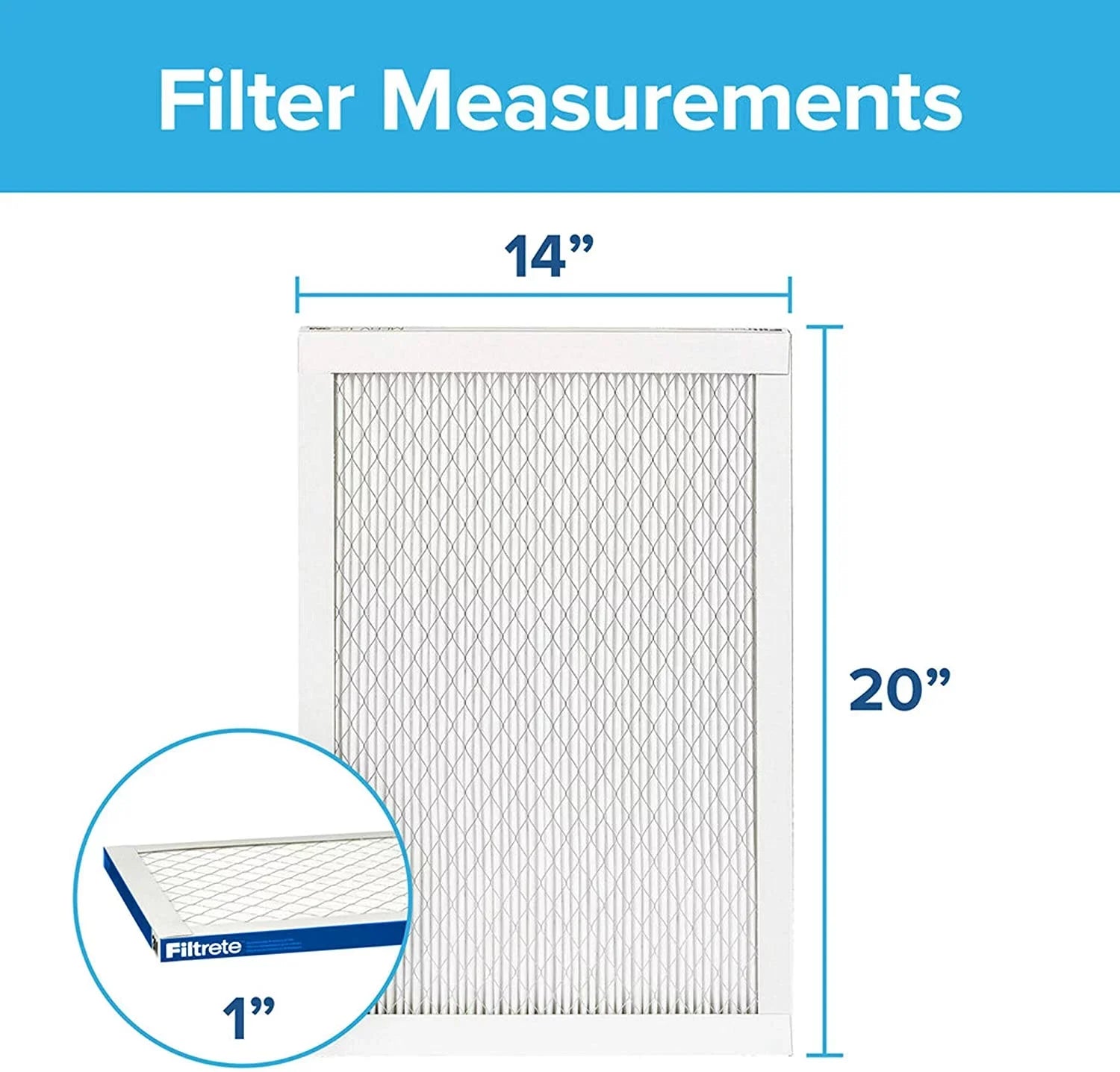 Air 0.78) dimensions Healthy AC (exact 13.81 2200, MPR 14x20x1, Living 6-Pack Furnace Filtrete Filter, Elite x x Allergen, 19.81