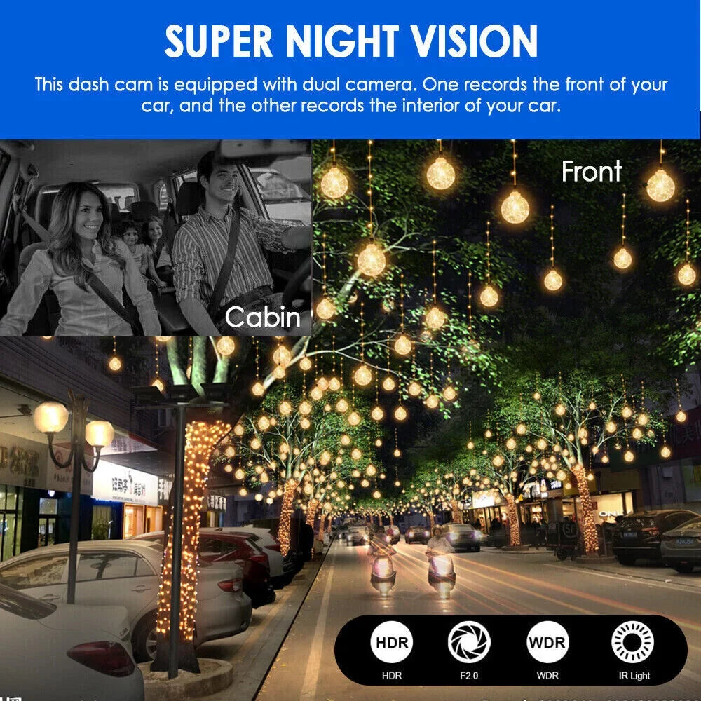 Dual Safety Cam Road Dash Ensure Lens Recording G·PEH Front Inside - with Your and