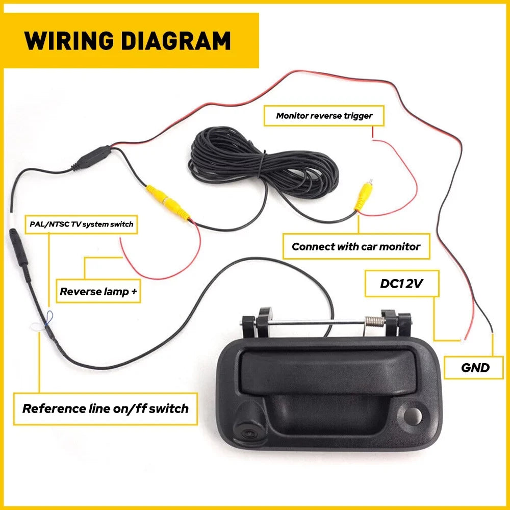 Camera Fits with Backup F550 2004-2014 F250 Handle F150 Tailgate F350 View 2008-2014 Rear For Camera F450