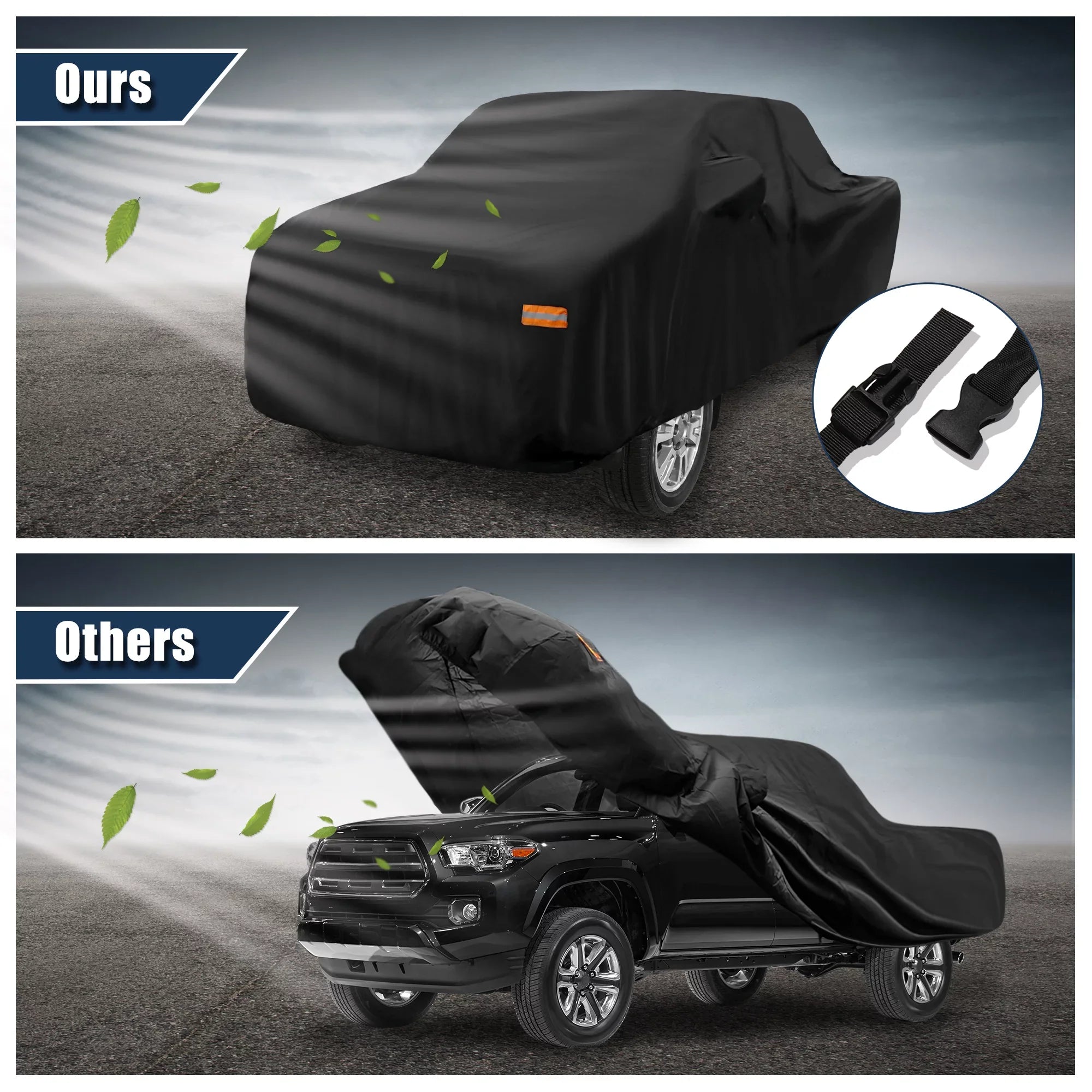 Truck Cover Tacoma Pickup Cab 4-Door 05-2021 Extended Crew for Black Cab