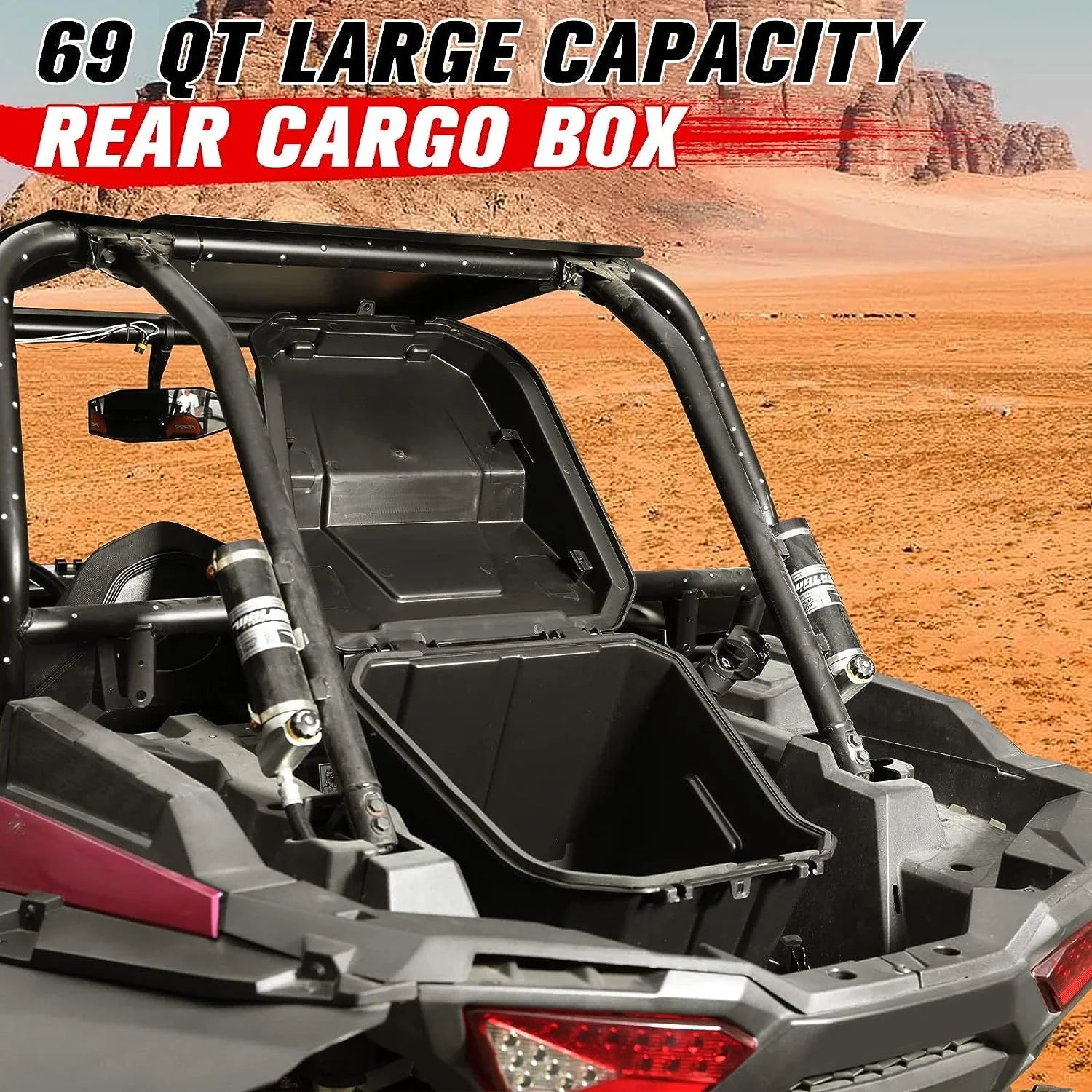 for A with UTV Rubber & Polaris Storage Box Latch Cargo Rear RZR PRO