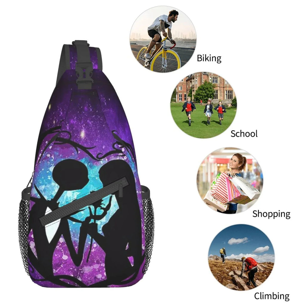Bags Unisex Men Christmas Crossbody Gifts Before The Backpack Chest Daypack Bag Hiking Nightmare Women For Shoulder Travel Sling