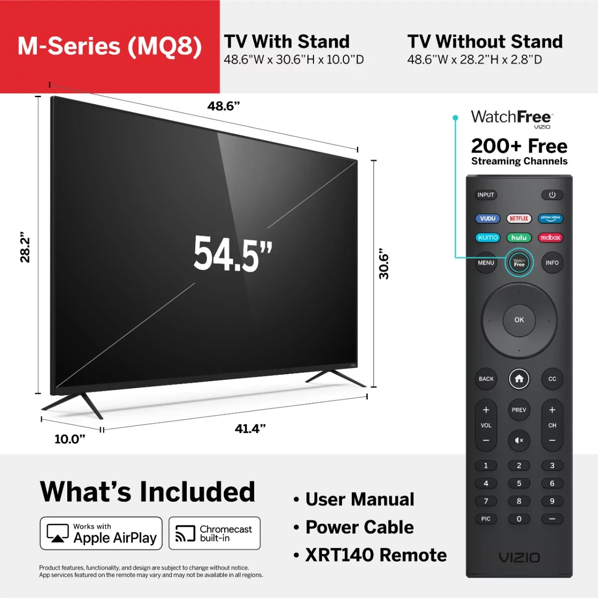 55" TV M55Q8-H1 M-Series Quantum HDR Smart VIZIO 4K Smartcast Class UHD