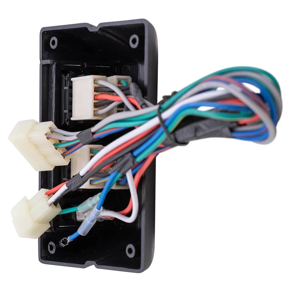 Window Brock Compatible Car with Replacement Switch Universal Pickup Design Bezels and Power Truck Door Kit SUV Van Wiring with 4 Horizontal
