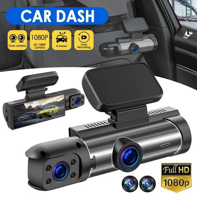 Camera Car HD Dual Dash Video or Vision Xhy Motion Lens 1080P Recorder G-Sensor, DVR Night Cam Driving Front Detection Inside