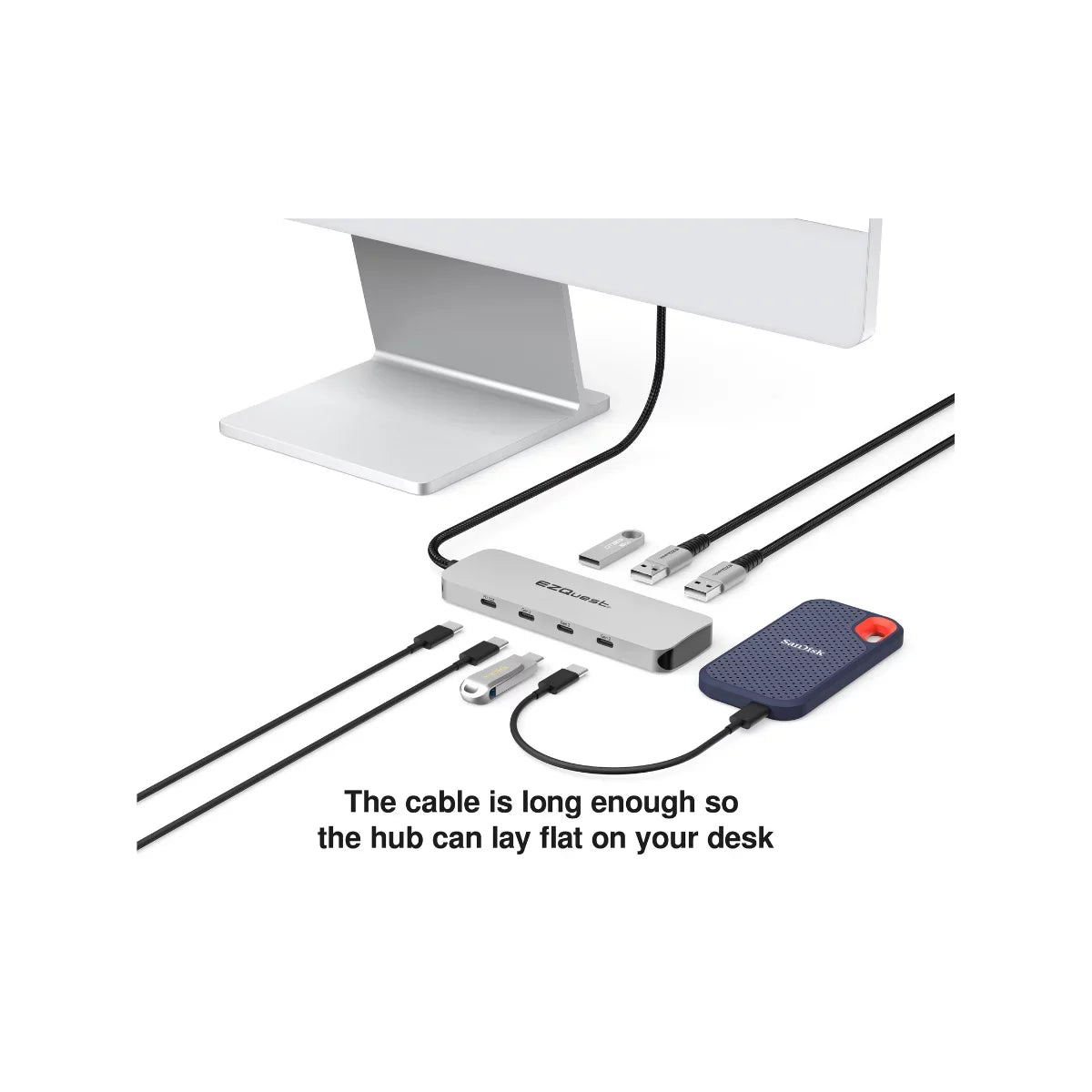 Ports Hub 7 Adapter USB-C EZQuest Gen 2