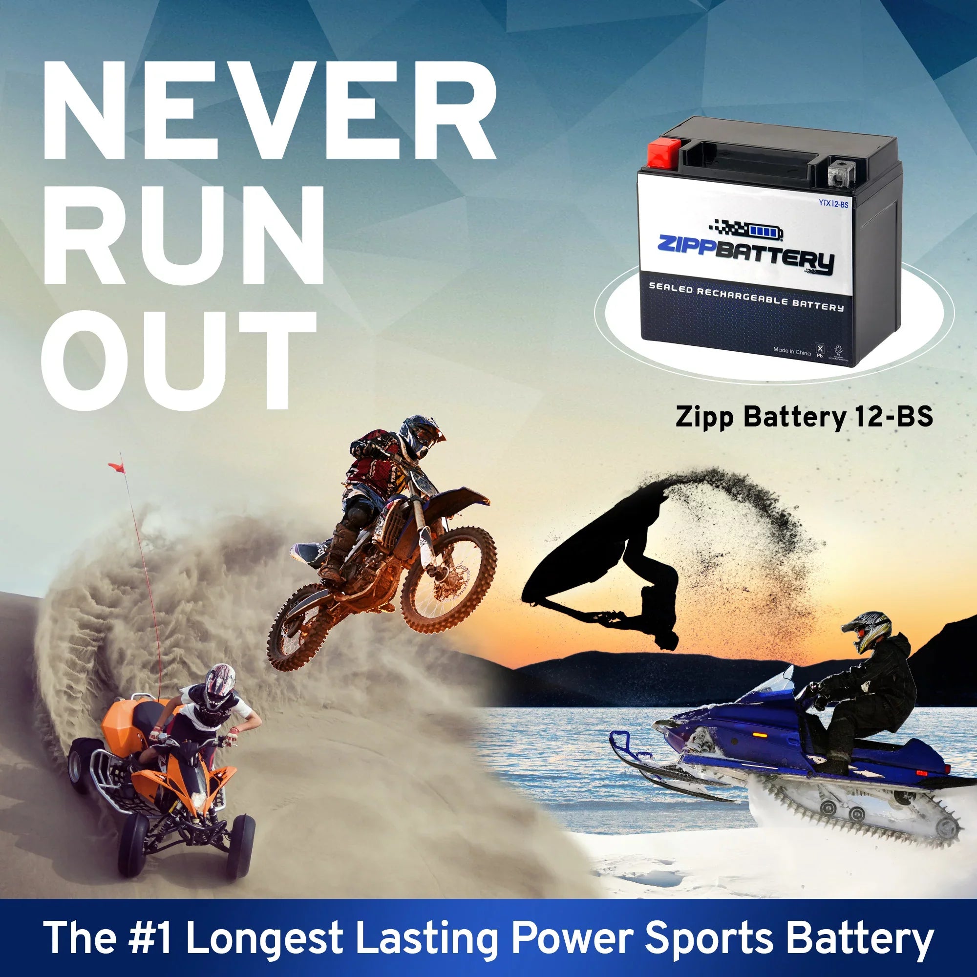 1000cc 2004 YTX12-BS Volt,10 Suzuki 12 for (12-BS Gsx-r1000 Battery 180 Ah, Battery Zipp Motorcycle CCA)