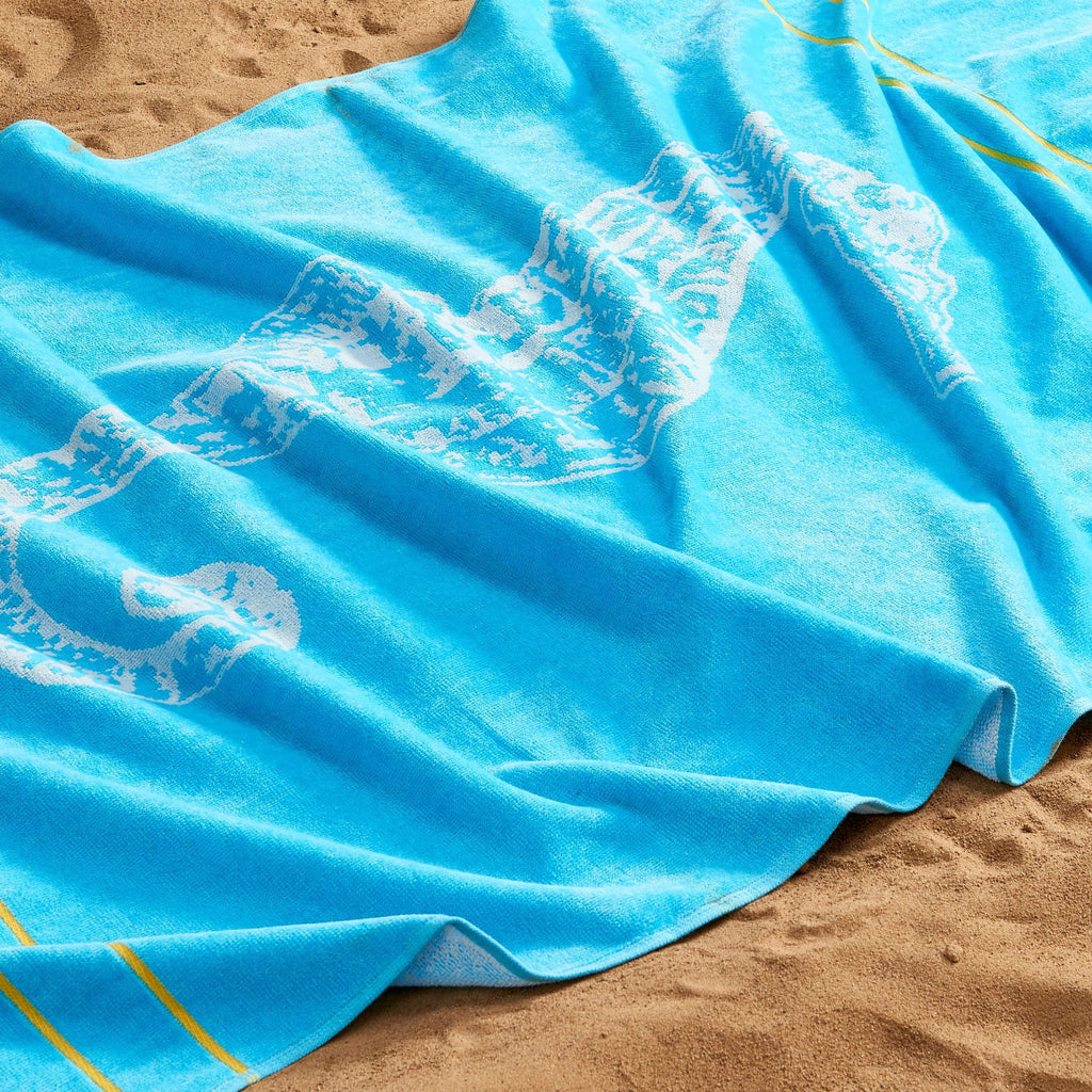 '- 60", Pack Blue 2-Pack x Great Printed Bay / Yellow) Seahorse Towel (2 Beach Home 30" Cotton