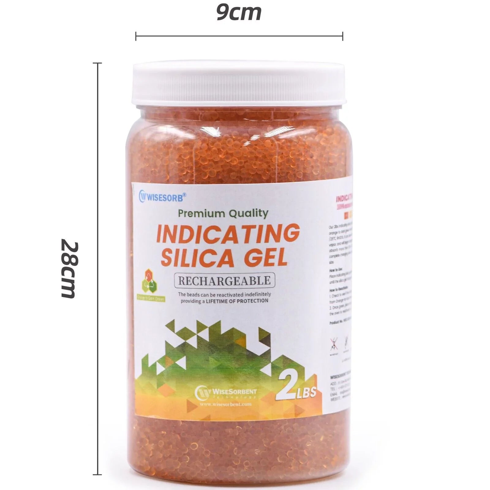 Indicating Desiccant Storage, Orange Silica Dark Wisesorb for 12LBS Desiccant Orange Gel Silica Premium Drying Dehumidifier Indicating Gel Beads, Reusable to Silica Green,