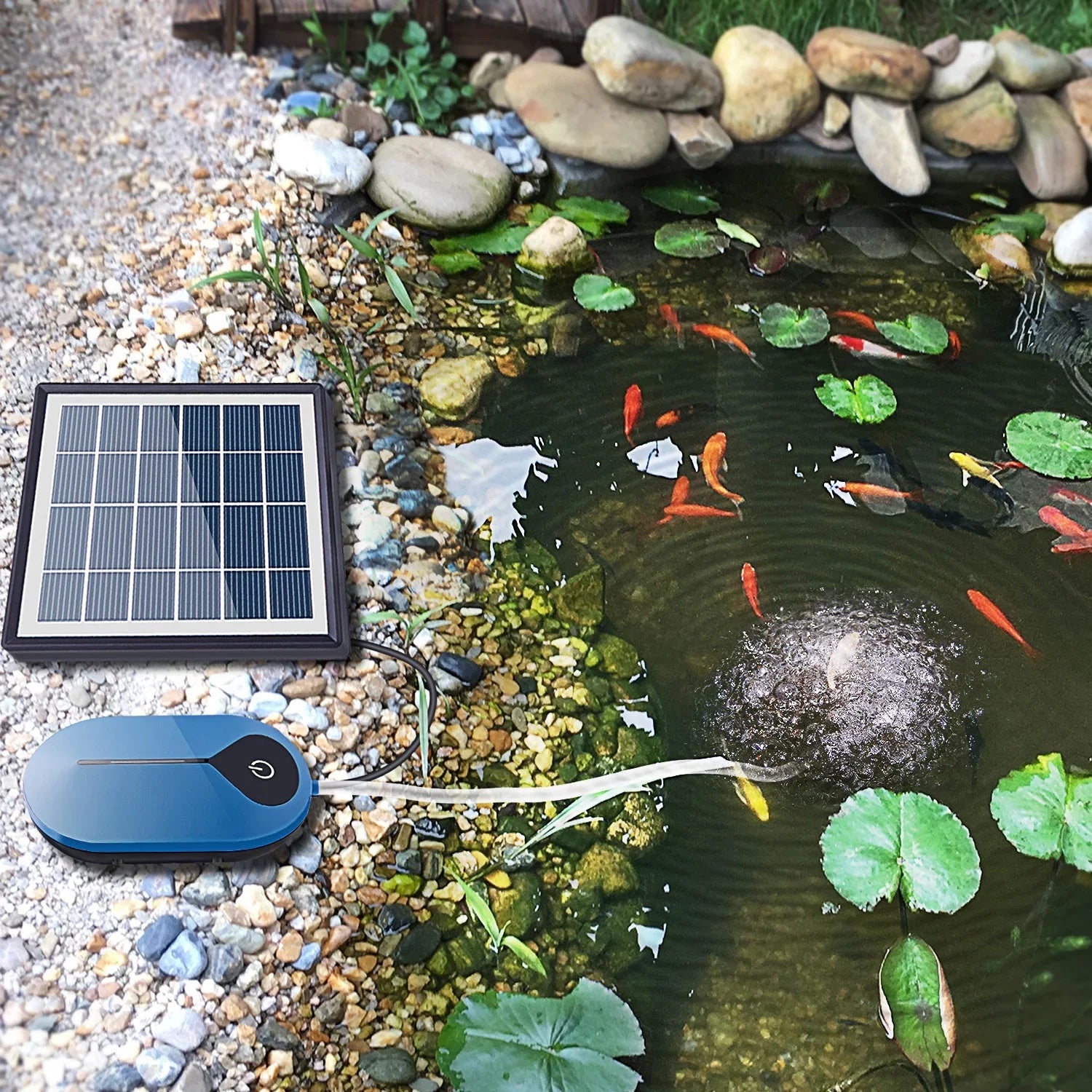 Tank Fish Bubble Pipe Aerator Dadypet Pump Stone Mini IUPPA Airpump Washboa Pump Pond Air Pond Pond Fountain,Air Aerator Pump Fish Round Tank Aerator Air Aerator Aerator Solar boa 1.5W Solar Air