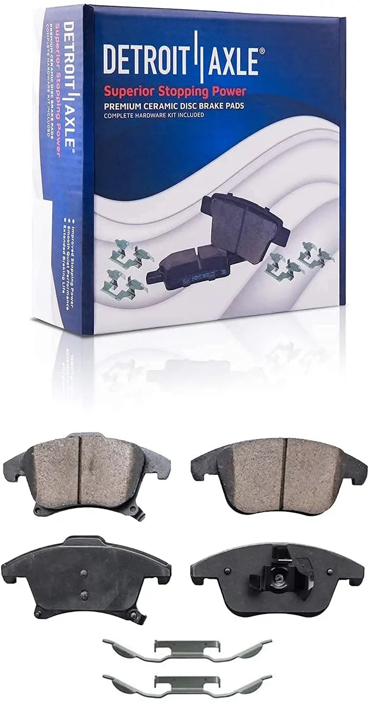 2016 Rotors 13-16 Kit MKZ - Brakes 2015 Axle 2014 Detroit Brake 2020 Ceramic 2013 13-20 11.81'' Fusion, Rotors Replacement Disc Brake Pads: 2019 2018 2017 for Lincoln Front