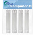 Compatible 4-Pack Grill 97451 Flame Bar, Parts Shield Replacement Burner Heat Tamer, for Barbeque Tent Flavorizer Bar, Steel 16 Number Deflector, Part Plate BBQ 1/8" Cover - Stainless Vaporizer Guard,