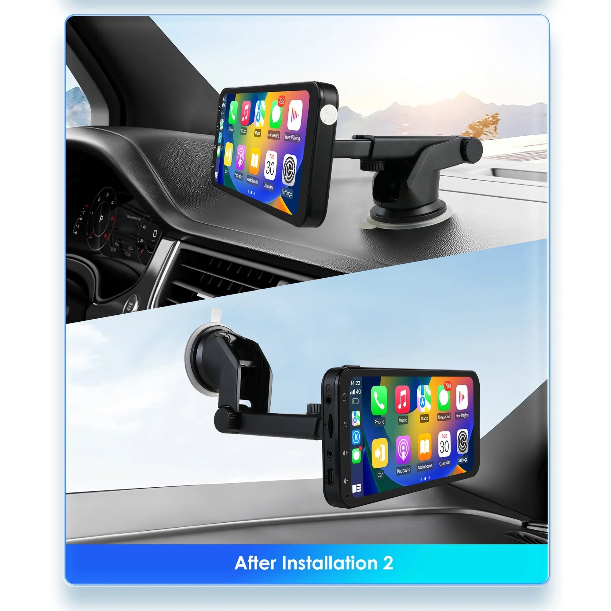 Audio 360° 6.25" Wireless Support Bluetooth Backup Camera GPS With Navigation Car Auto Stereo Receiver Carplay Radio Touchscreen Ossuret Adjustable Android