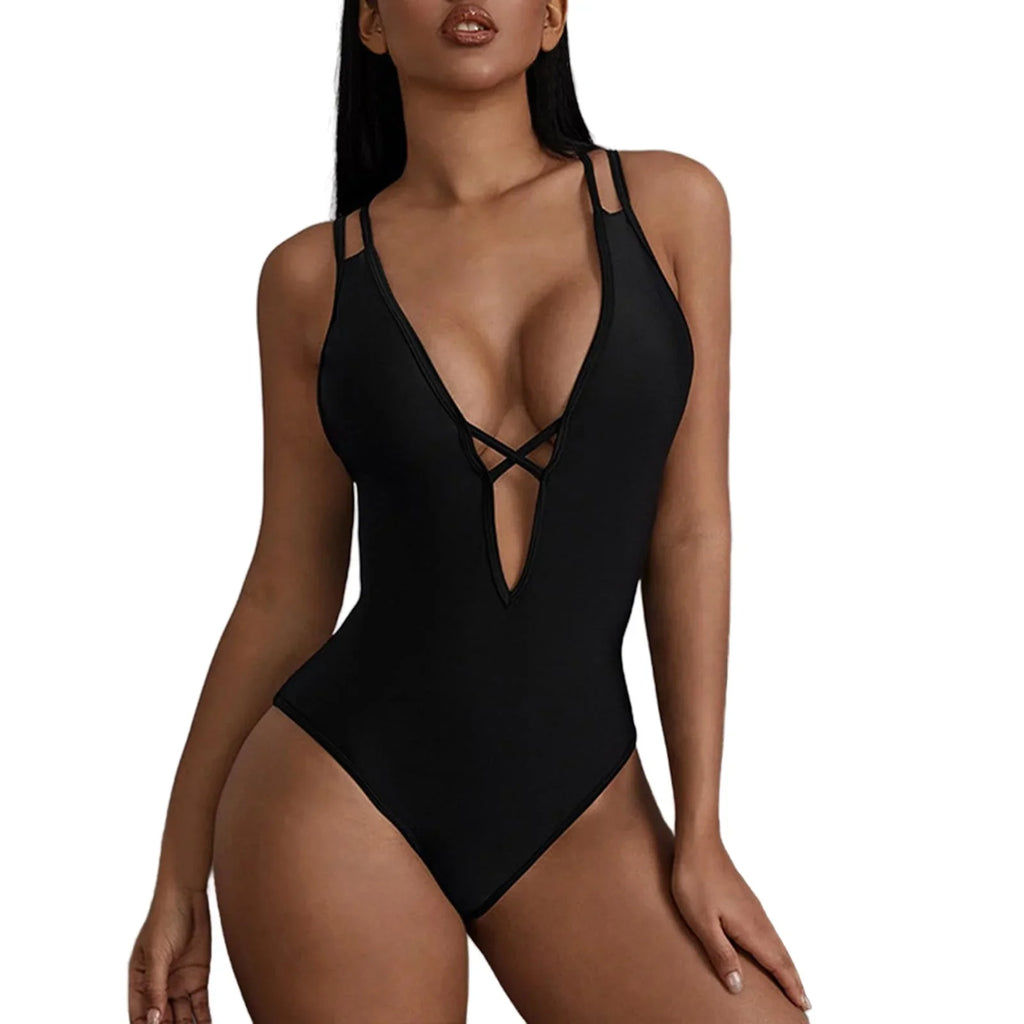 One Piece Padded Swimming Swimsuit Women's Bathing Bikini Suit Suit Beachwear Swimwear Women Gallus Monokini