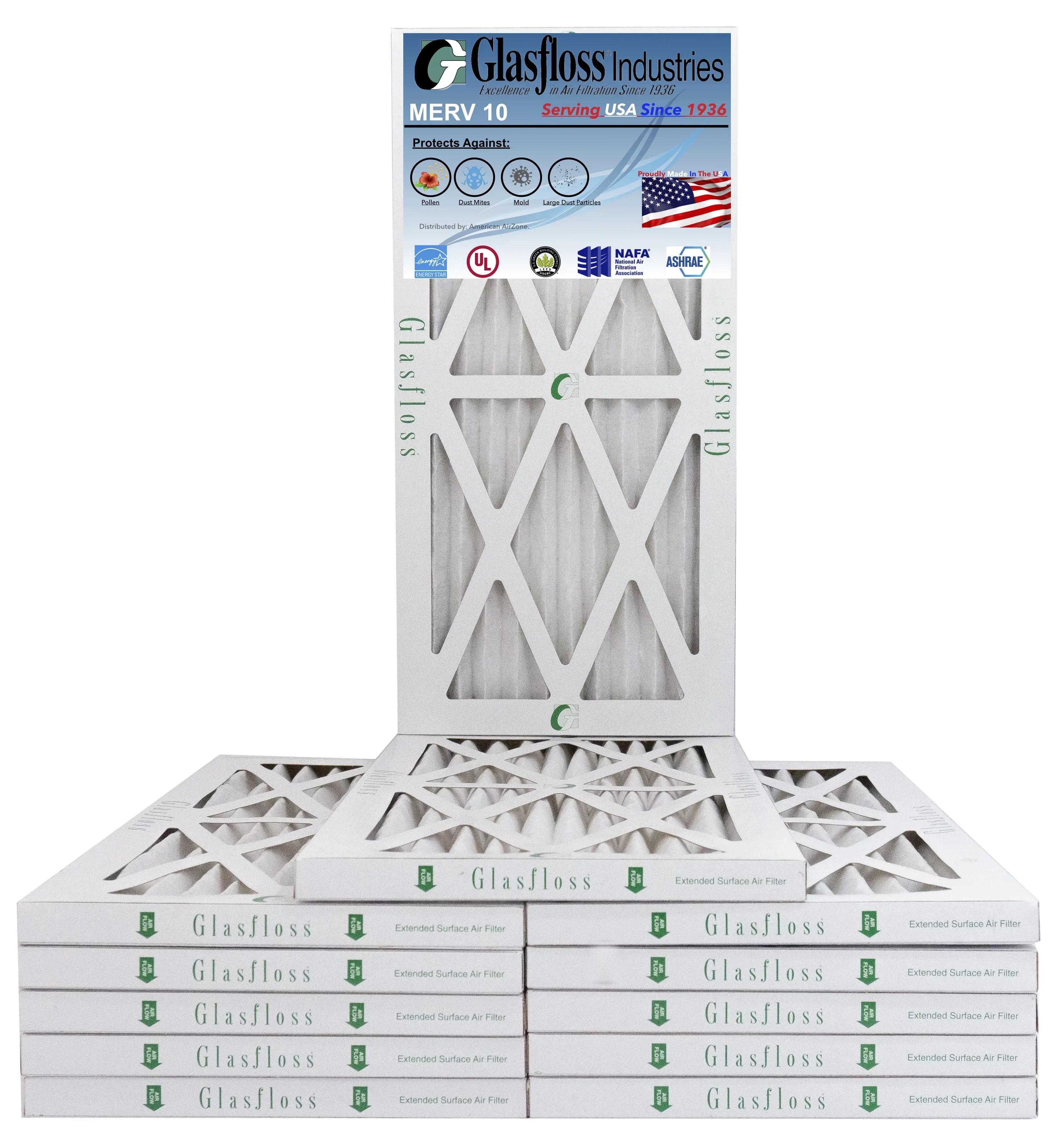 '- - 11.5 - Furnace Air x -Qty:12 MERV Made Filter in dimension: USA 10 12x27x1 26.5x7/8 inch) (Actual Glasfloss